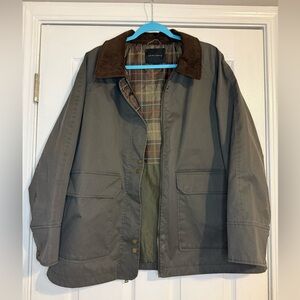 Sanctuary Waxed Barn Jacket- burnt olive size XL